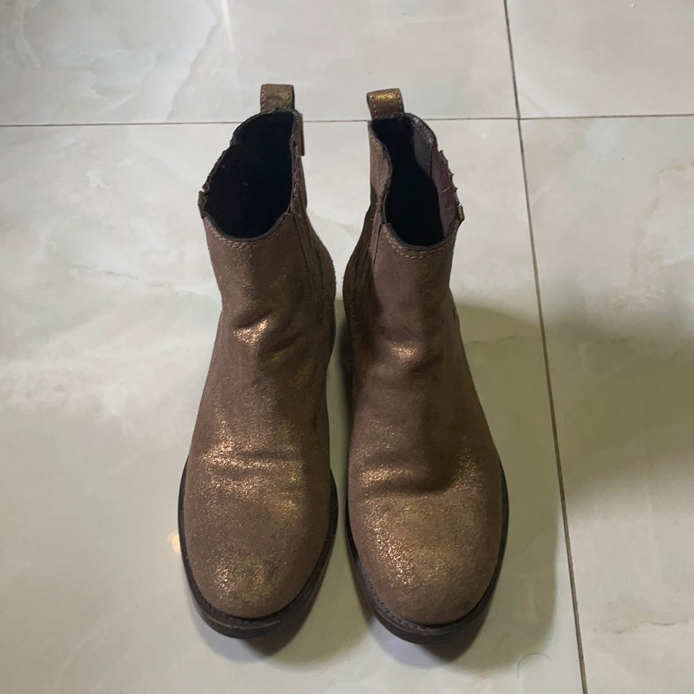 Tory Burch rusty gold ankle bootie